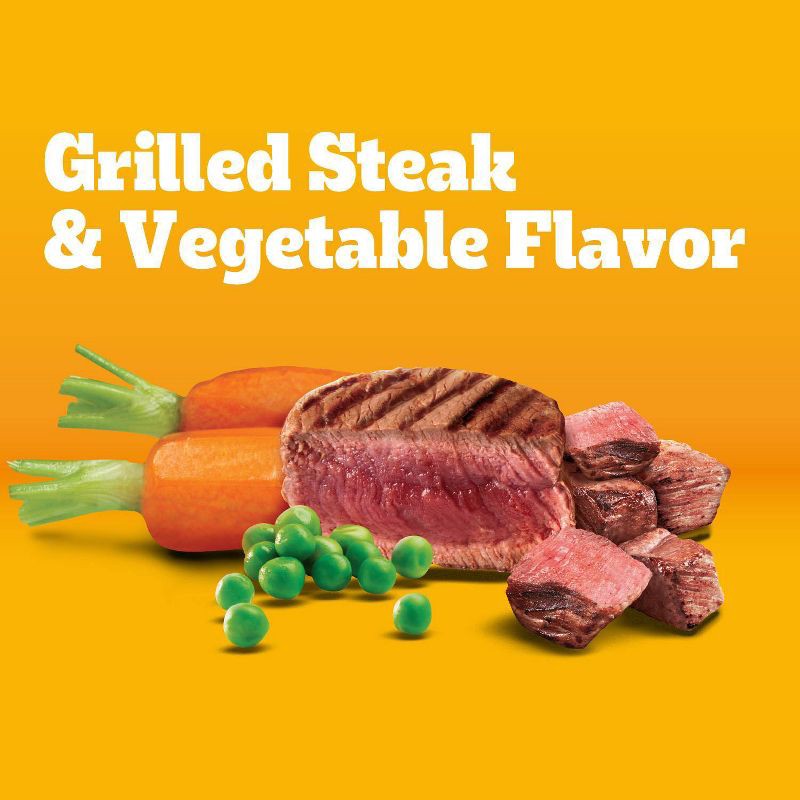 slide 5 of 14, Pedigree Grilled Grain, Steak and Vegetable Flavor Small Dog Dry Dog Food - 14lbs, 14 lb