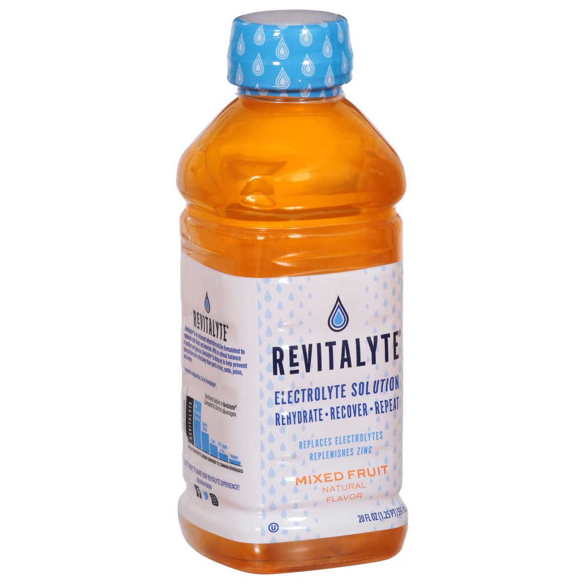 slide 12 of 15, Revitalyte Mixed Fruit Electrolyte Solution 20 fl oz, 20 oz