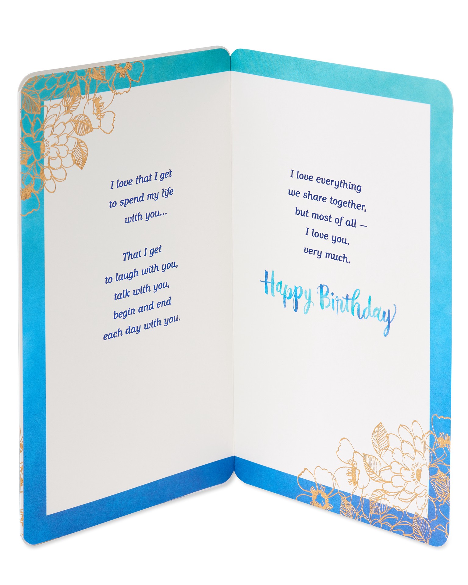slide 4 of 5, American Greetings Birthday Card for Wife (Floral), 1 ct