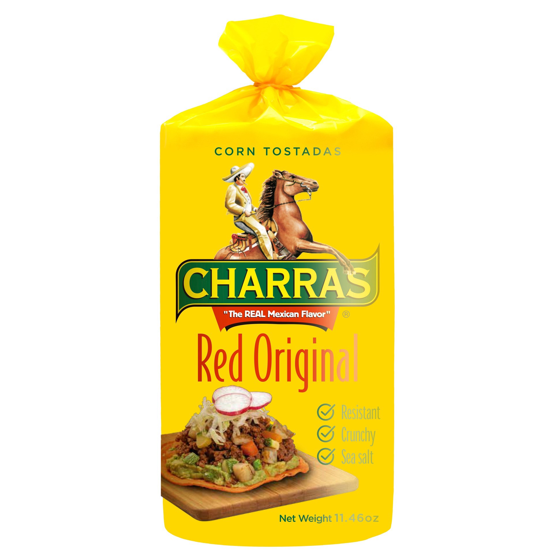 slide 1 of 1, Charras Red Original Tostadas, 11.4 oz