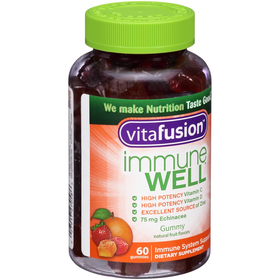 slide 2 of 7, vitafusion Immune Well Natural Fruit Flavors Gummies, 60 ct