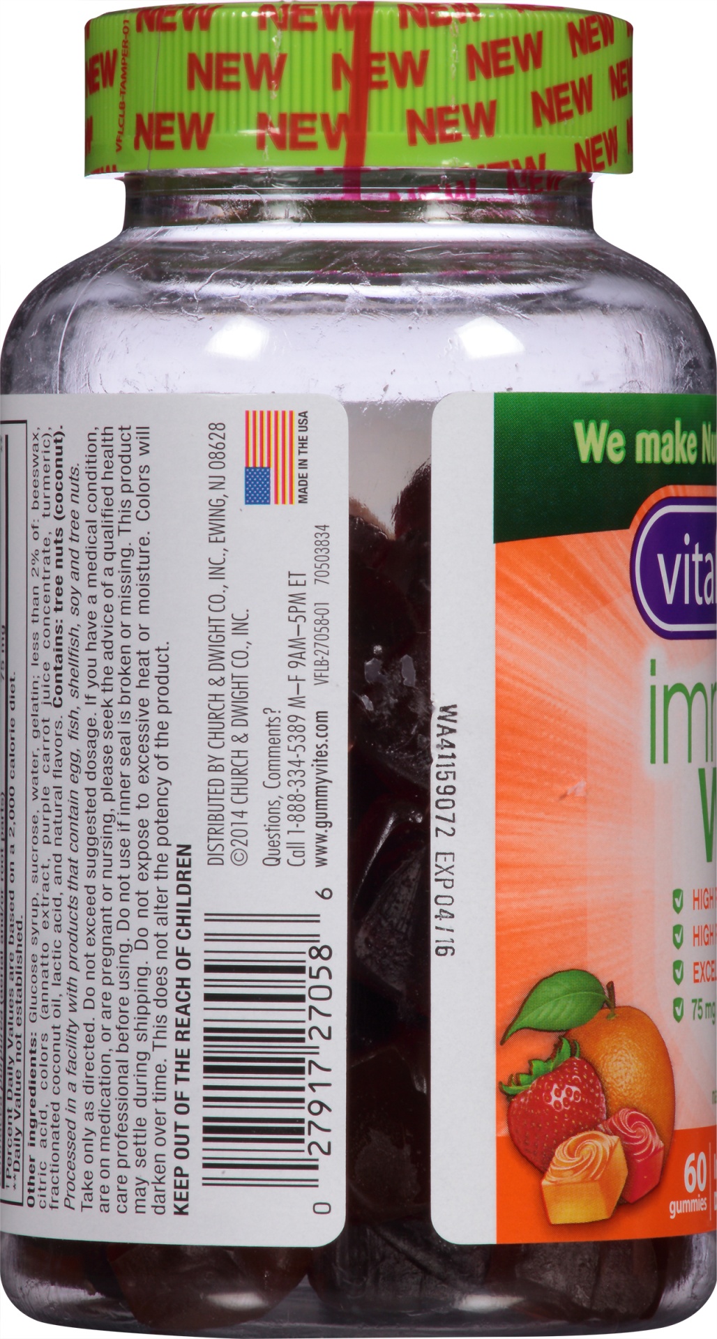 slide 5 of 7, vitafusion Immune Well Natural Fruit Flavors Gummies, 60 ct