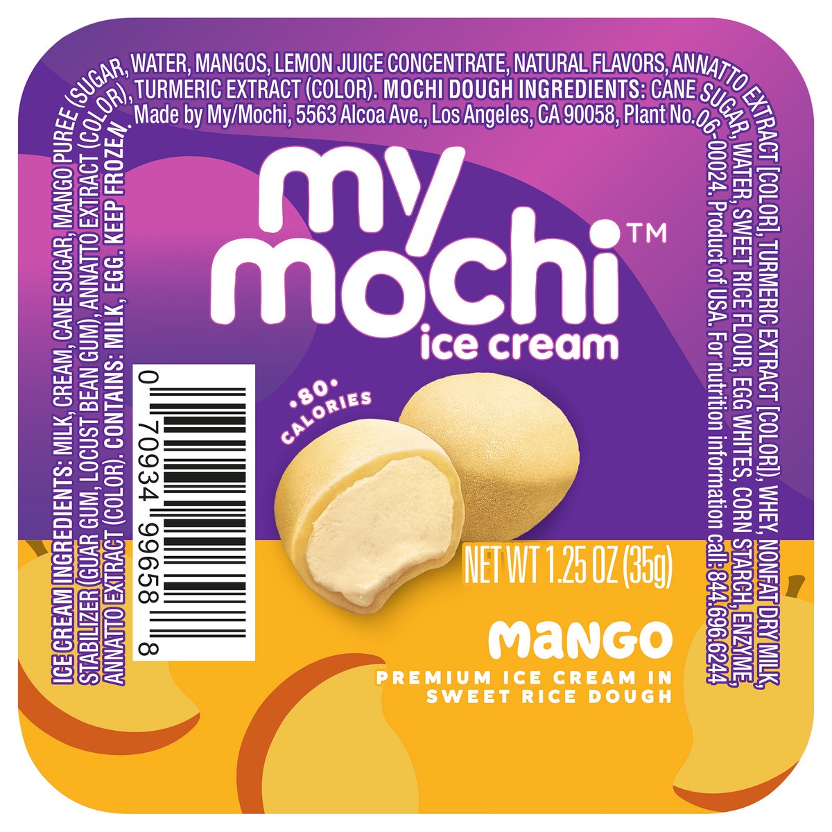 slide 1 of 2, My/Mo My/mo Sweet Mango Mochi Ice Cream, 1.5 oz