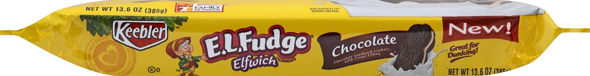 slide 4 of 6, Keebler E.L. Fudge Elfwich Chocolate Cookies, 13.6 oz