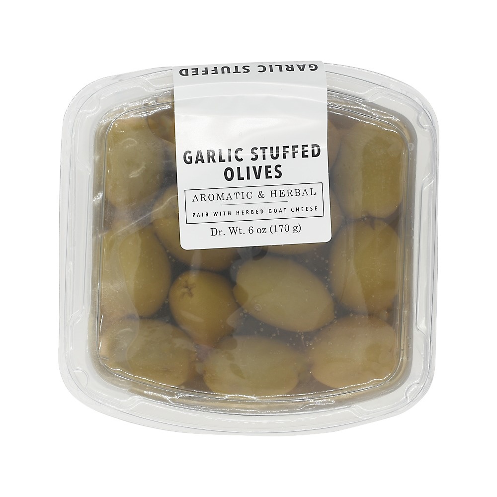 slide 1 of 1, Murray's Aromatic & Herbal Garlic Stuffed Olives, 6 oz