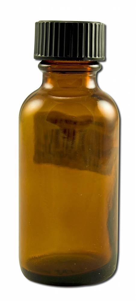 slide 1 of 1, Lotus Light Empty Amber Glass Bottle With Cap, 1 oz