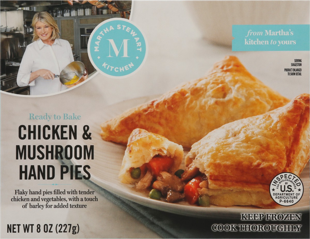 slide 6 of 9, Martha Stewart Kitchen Chicken & Mushroom Hand Pies, 2 ct; 9 oz