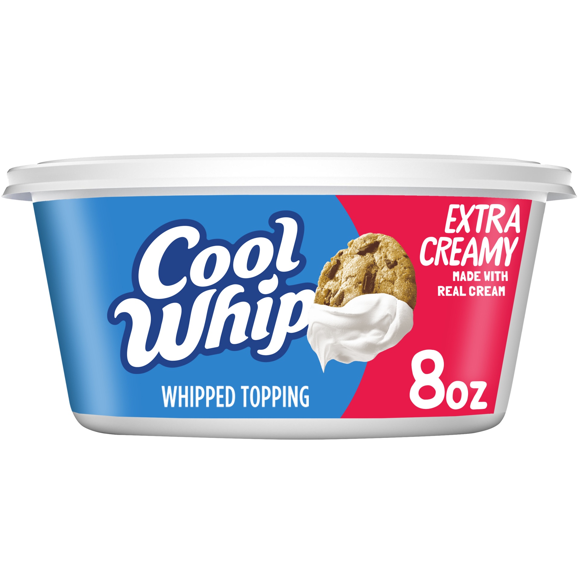 slide 1 of 1, Cool Whip Extra Creamy Whipped Topping Tub, 8 oz