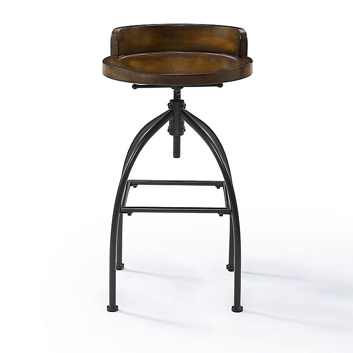 slide 1 of 8, Crosley Furniture Edison Wood and Metal Adjustable Bar Stool, 1 ct