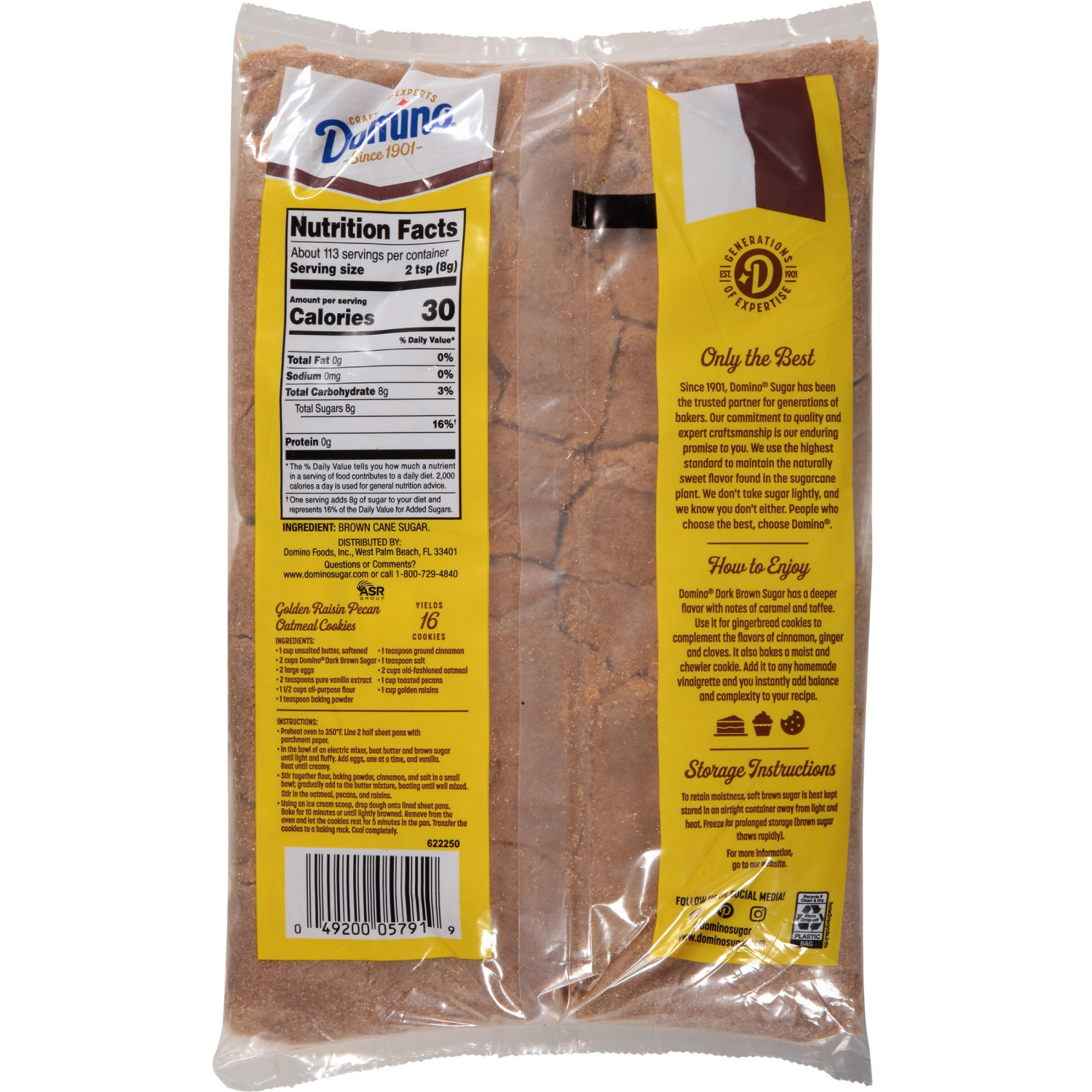 slide 7 of 8, Domino Premium Pure Cane Dark Brown Sugar 2 lb, 32 oz