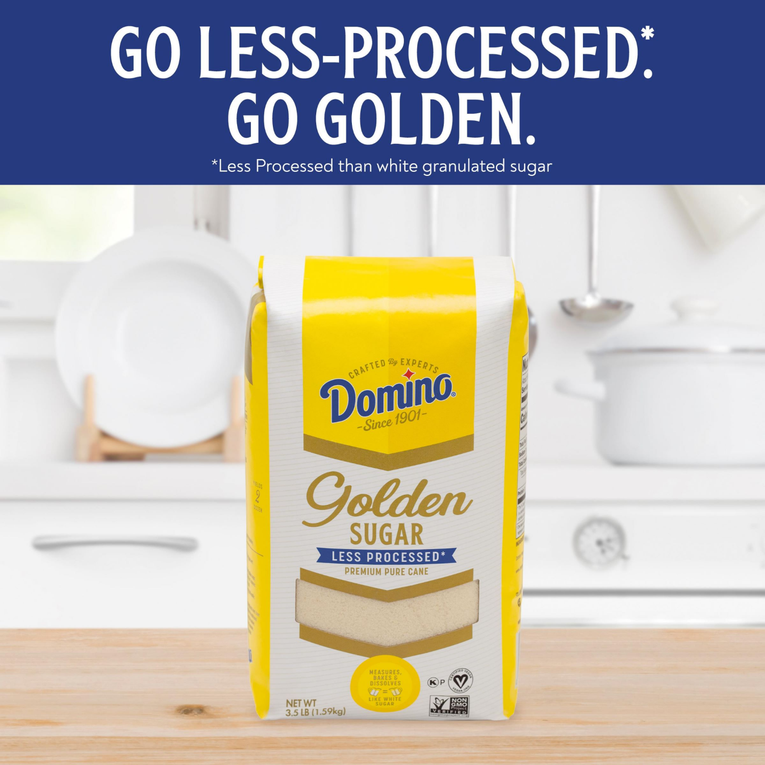 slide 3 of 4, Domino® golden granulated sugar, 3.5 lb