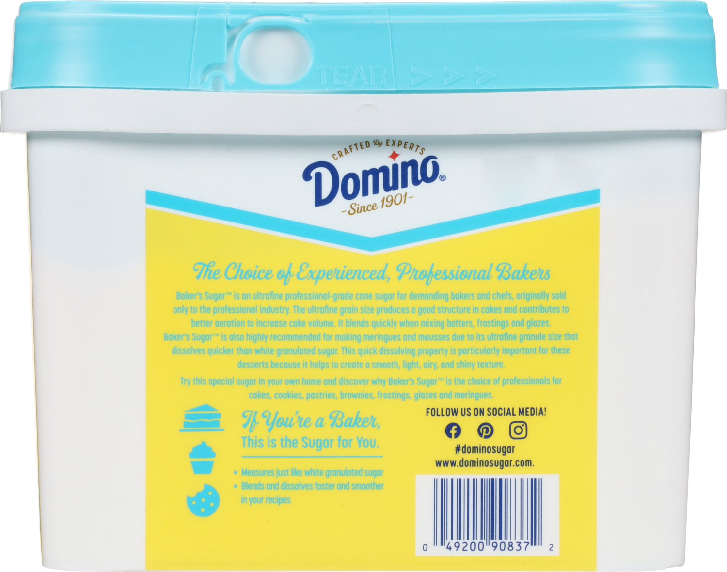 slide 6 of 7, Domino Pure Cane Ultrafine Granulated Baker's Sugar™, 3.5 lb Tub, 56 oz
