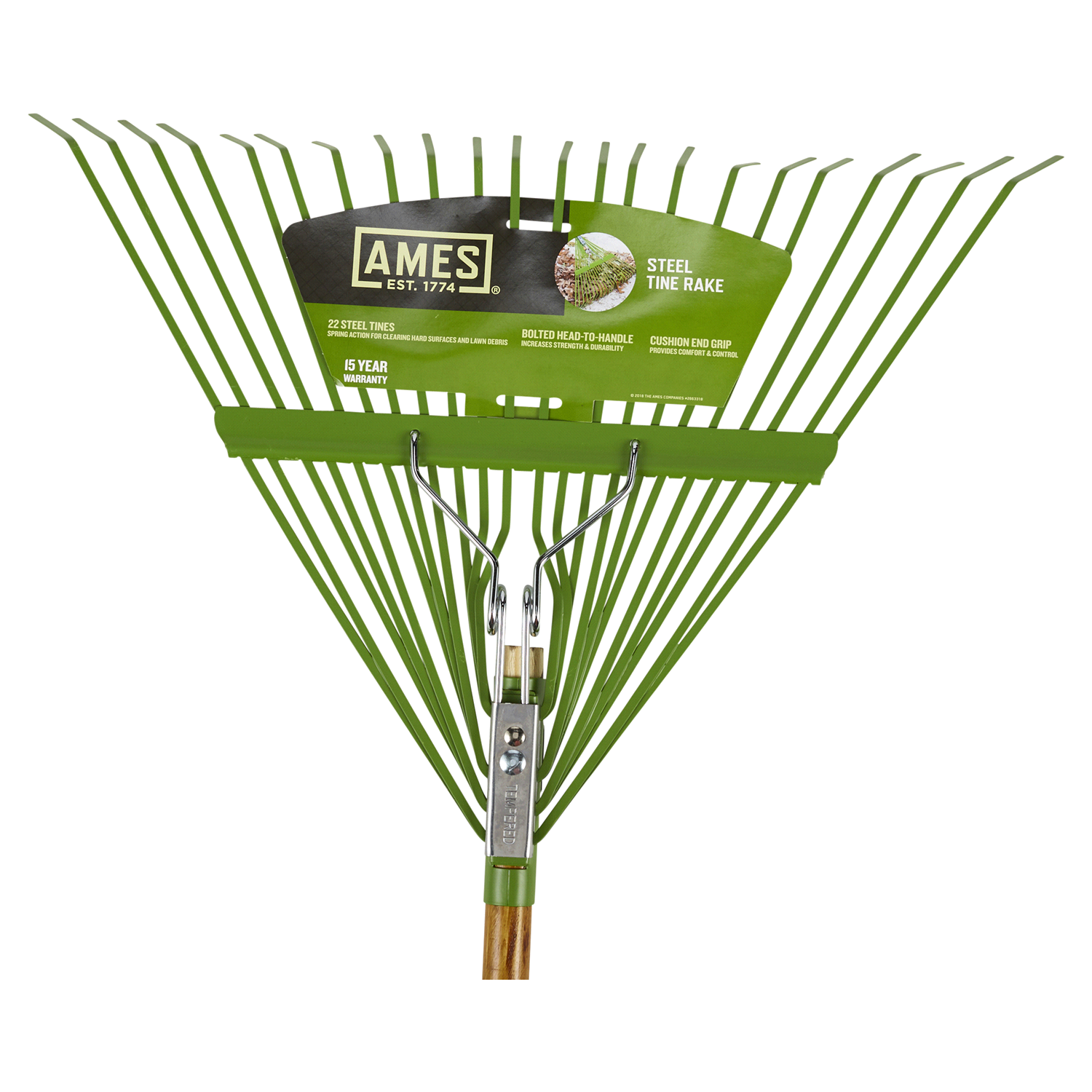 slide 2 of 2, Ames 22 Tine Steel Leaf Rake, 1 ct