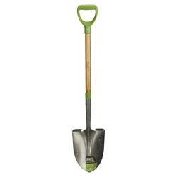 Ames D-Handle Round Point Shovel, Wood Handle