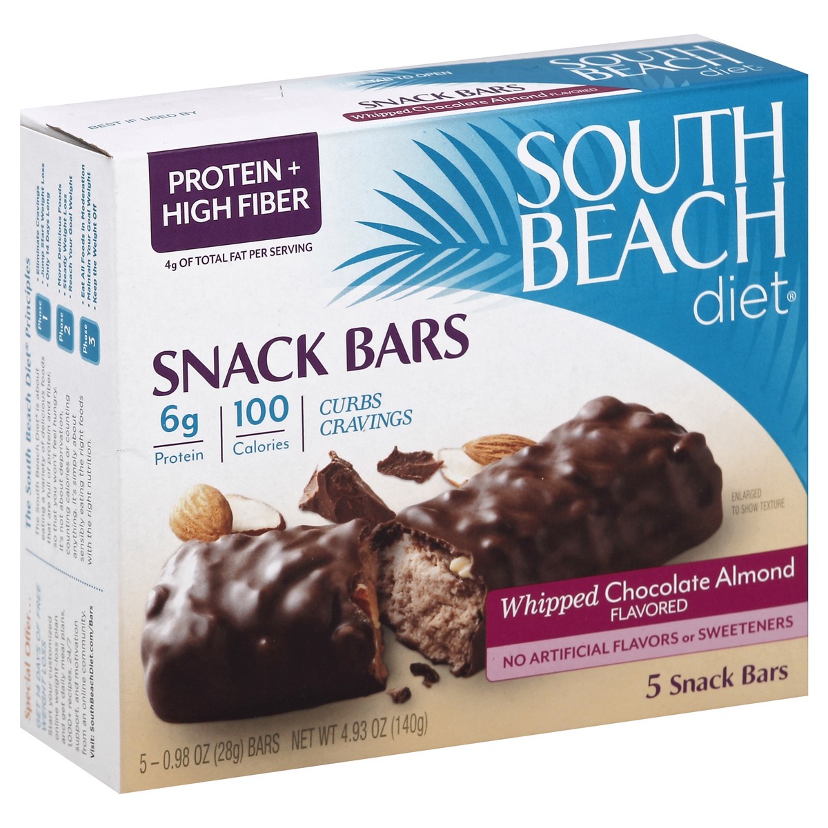 slide 4 of 4, South Beach Diet Snack Bars 5 ea, 5 ct