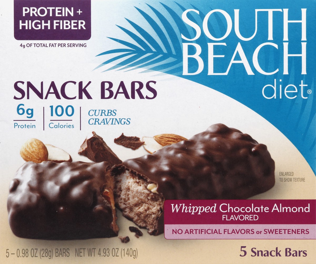 slide 1 of 4, South Beach Diet Snack Bars 5 ea, 5 ct