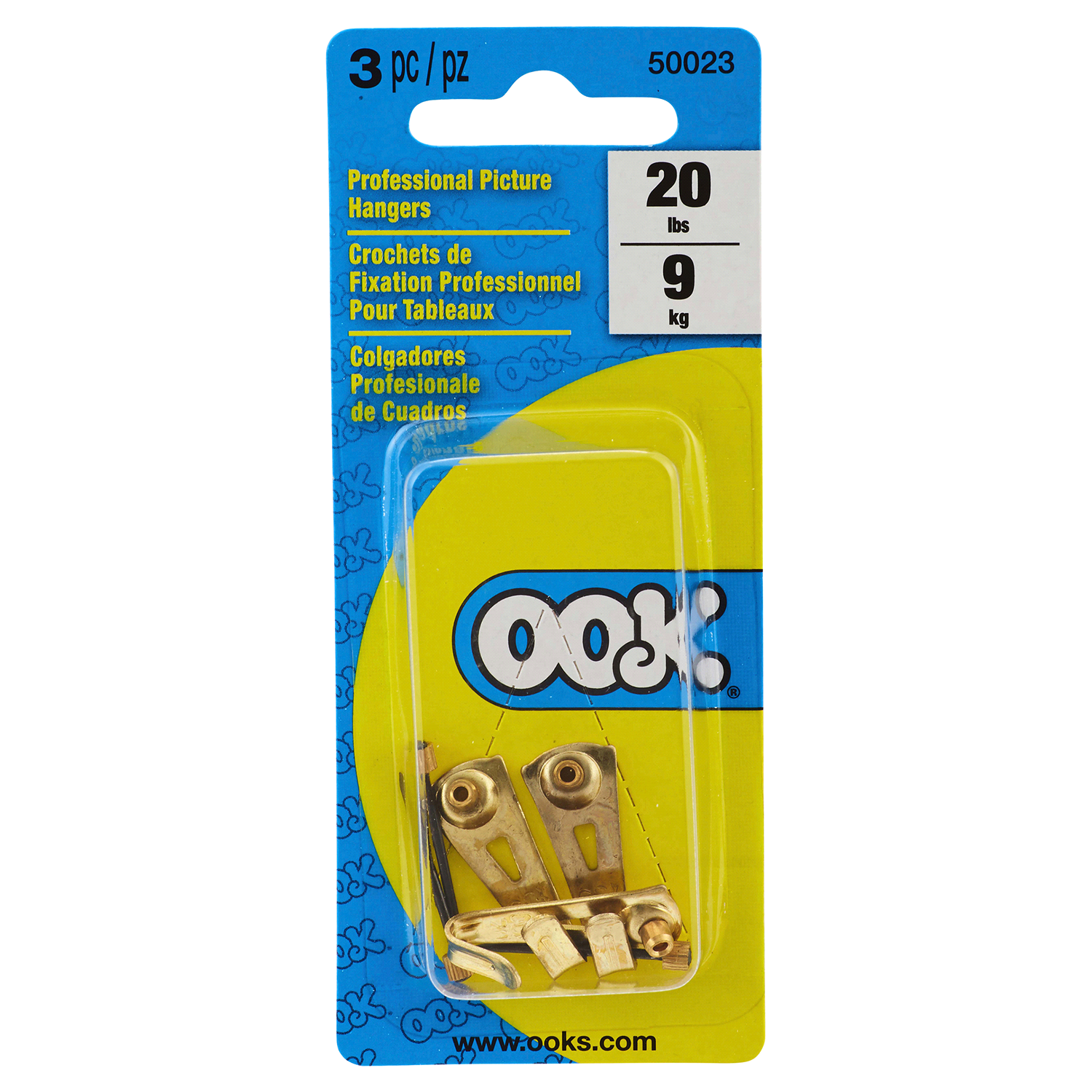 slide 1 of 1, OOK Professional Picture Hanger, 20 lb, 3 ct