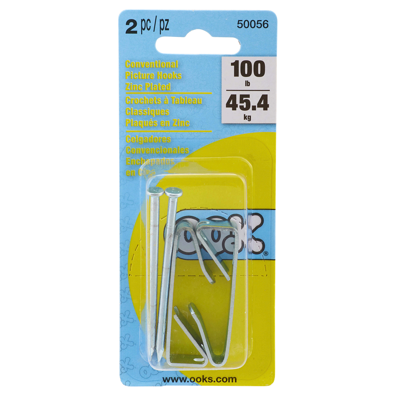 slide 1 of 1, OOK Picture Hangers, 2 ct; 100 lb
