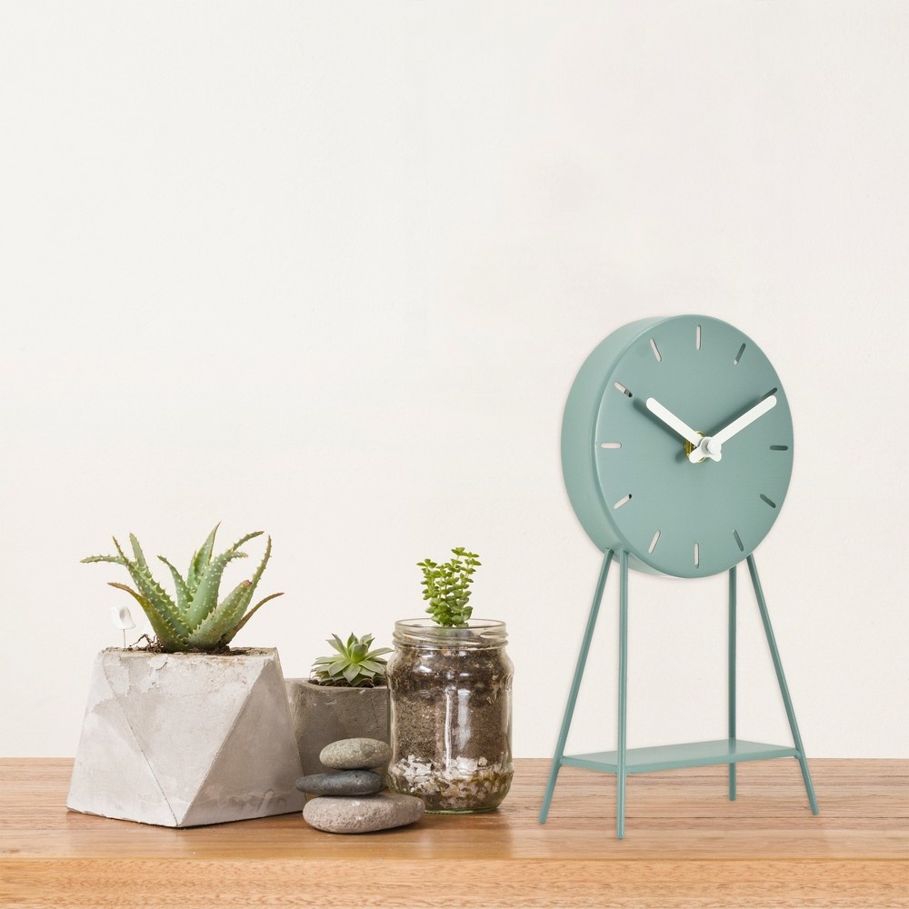 slide 4 of 4, Project 62 Metal Pedestal Desk Clock - Sage , 1 ct