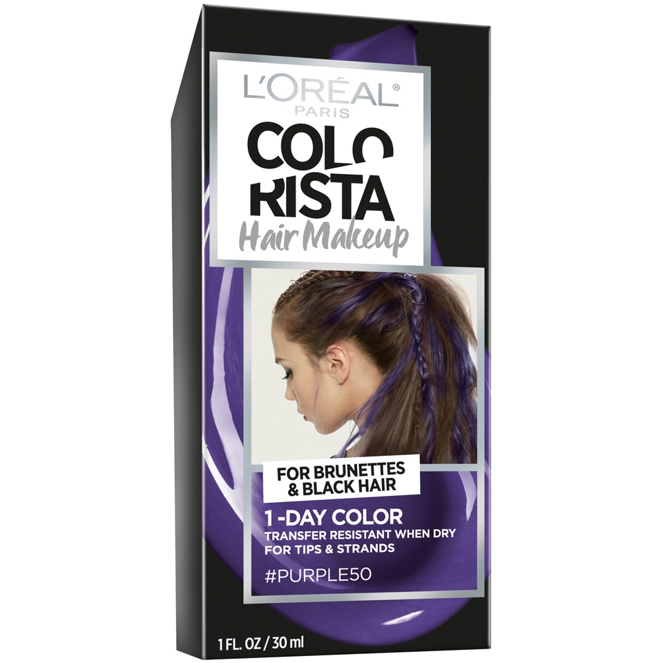 slide 3 of 8, L'Oréal Colorista Hair Makeup Purple Temporary, 1 fl oz