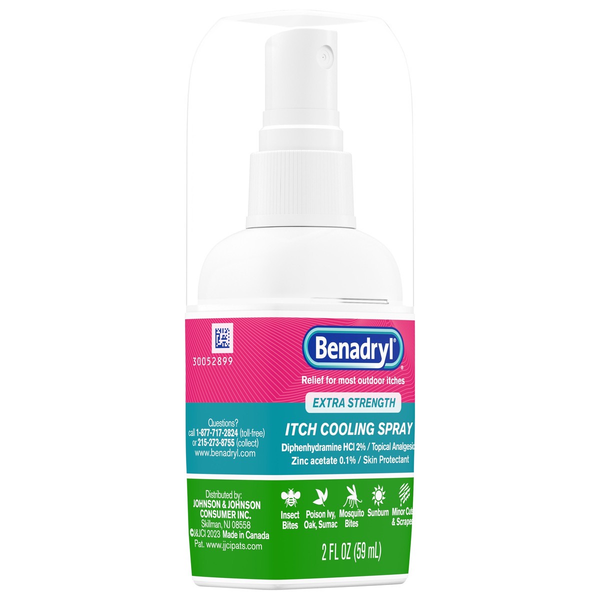 slide 7 of 7, Benadryl Extra Strength Itch Cooling Spray, 2 Fl. Oz, 2 fl oz