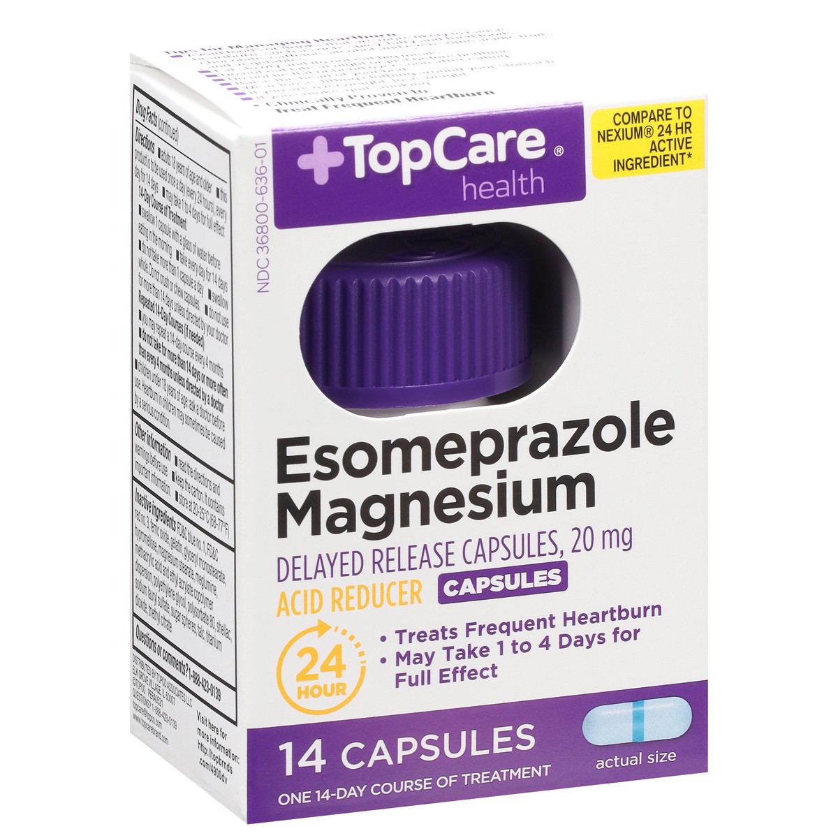 slide 15 of 15, Topcare Esomeprazole, 14 ct