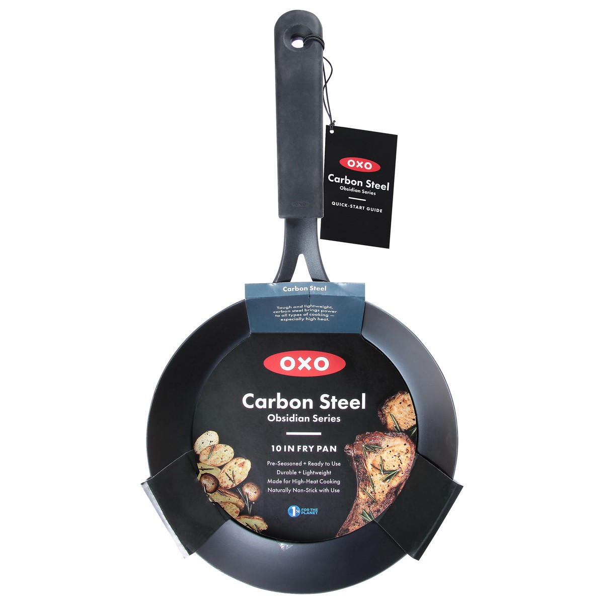 slide 1 of 12, Oxo Obsidian Frypan 10I Carbon Stl, 1 ct