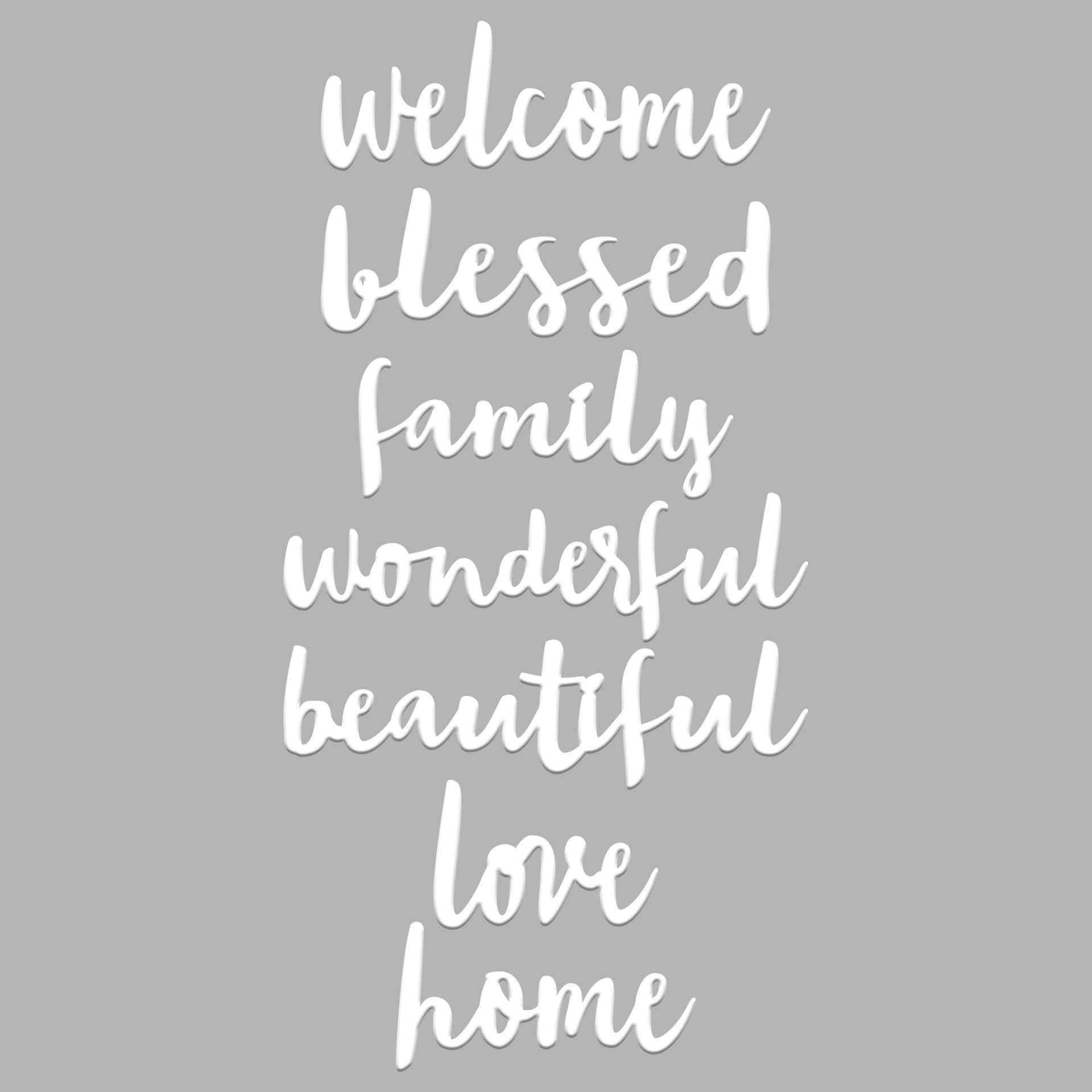 slide 1 of 1, Room Essentials Everyday White Word Pack Decorative Wall Art - White, 5.15 in x 12.15 in