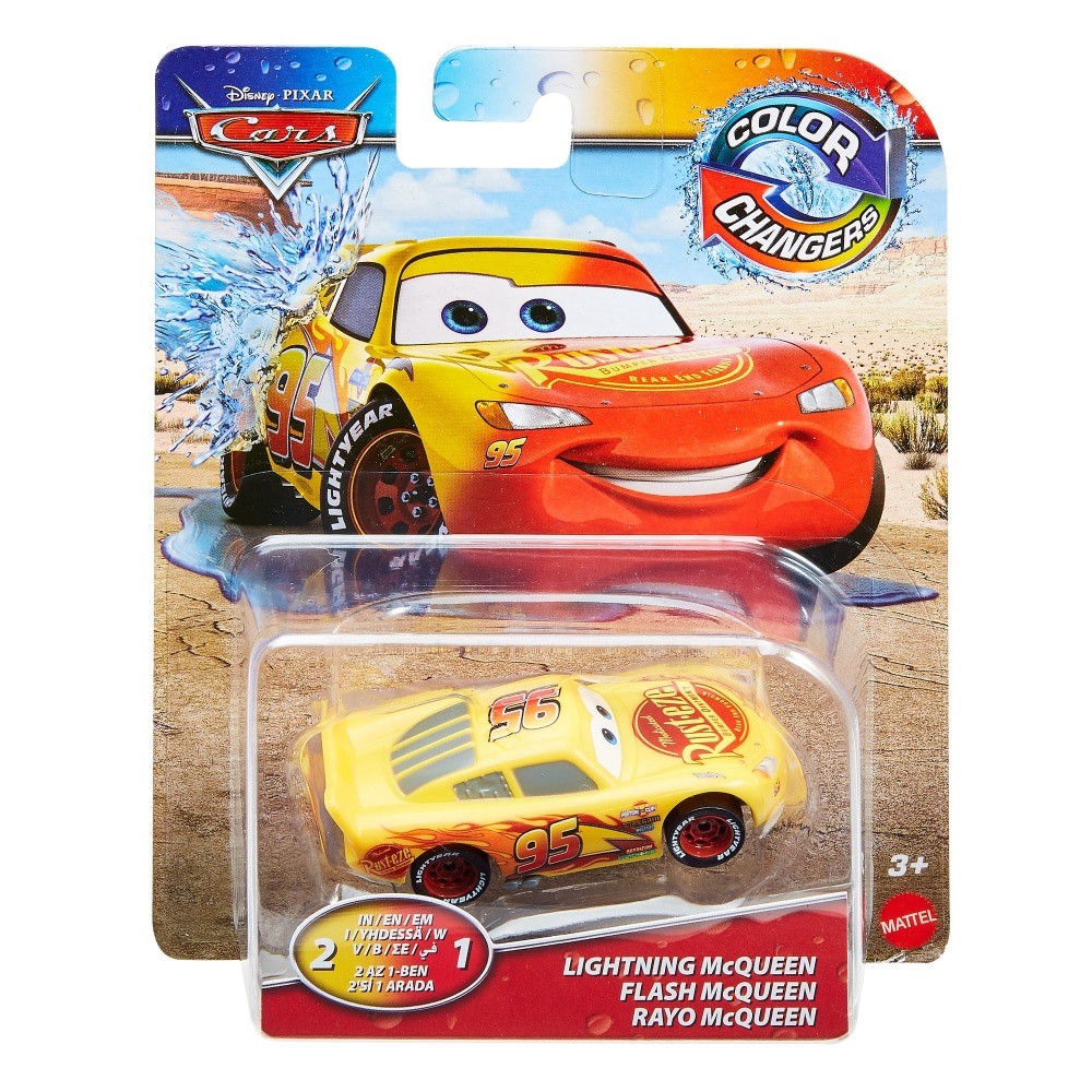 slide 1 of 2, Mattel Disney Pixar Cars Lightning Mcqueen Color Changers Car, 1 ct