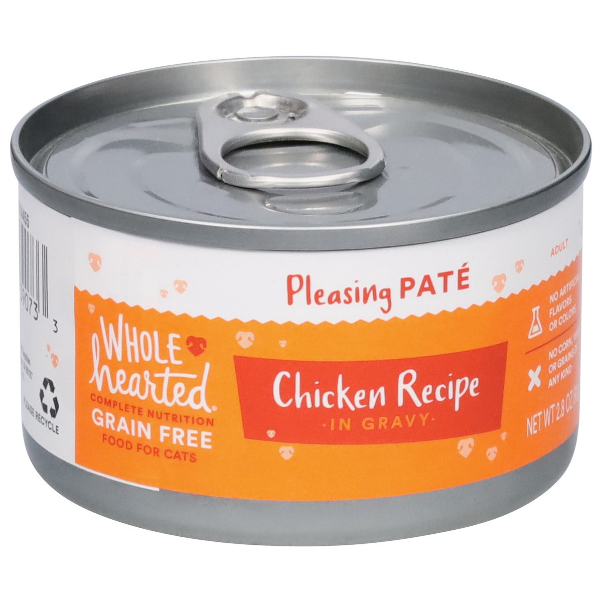 slide 6 of 15, Whole Hearted Adult Pate Grain Free Chicken Recipe in Gravy Food for Cats 2.8 oz, 2.8 oz
