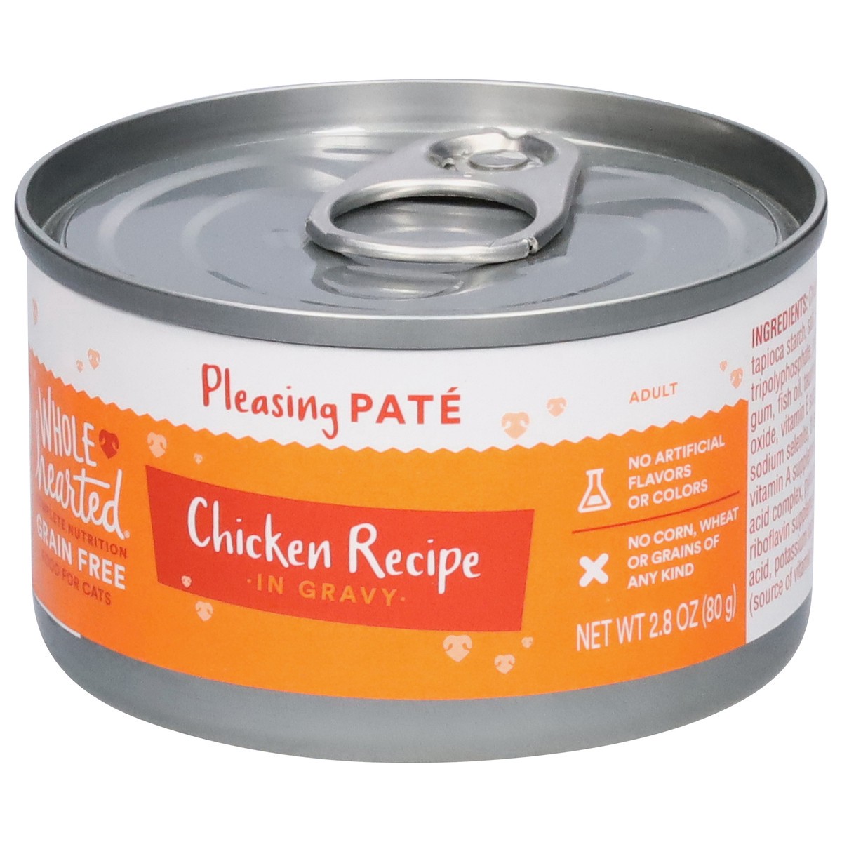 slide 3 of 15, Whole Hearted Adult Pate Grain Free Chicken Recipe in Gravy Food for Cats 2.8 oz, 2.8 oz