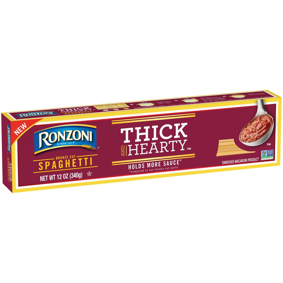 slide 2 of 5, Ronzoni Thick & Hearty Spaghetti, 12 oz