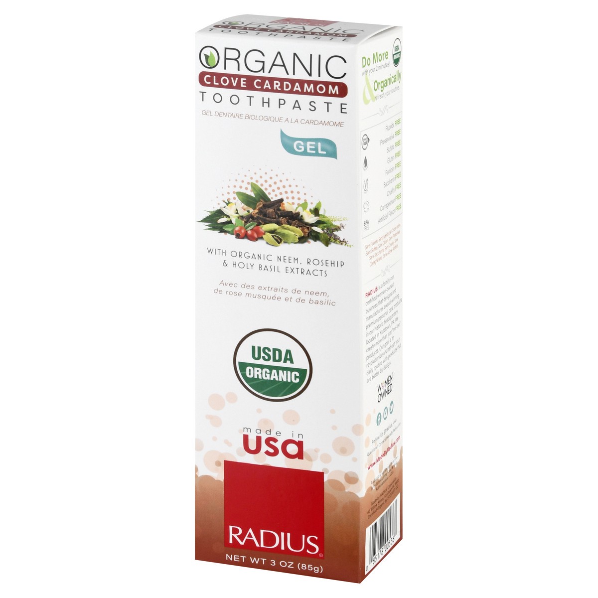 slide 3 of 9, Radius Tthpste,Og,Clove Cardmom, 3 oz