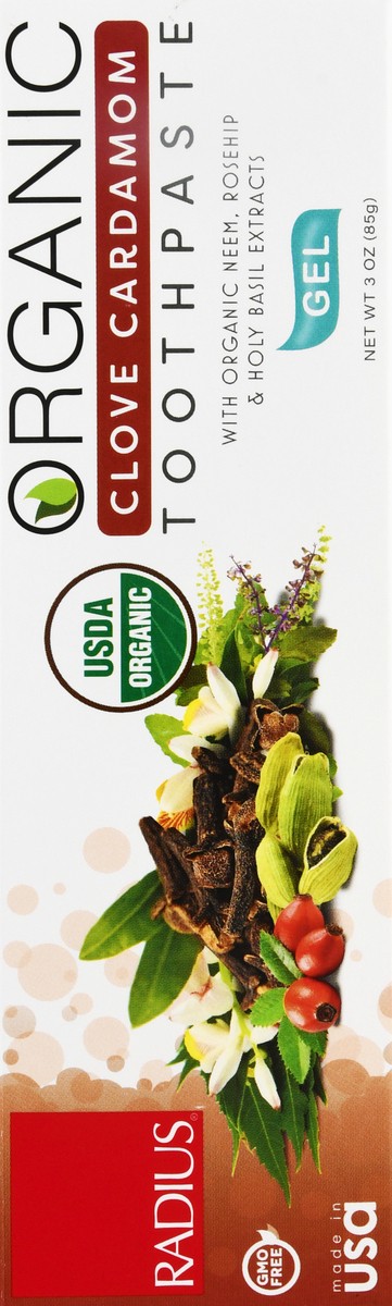 slide 5 of 9, Radius Tthpste,Og,Clove Cardmom, 3 oz
