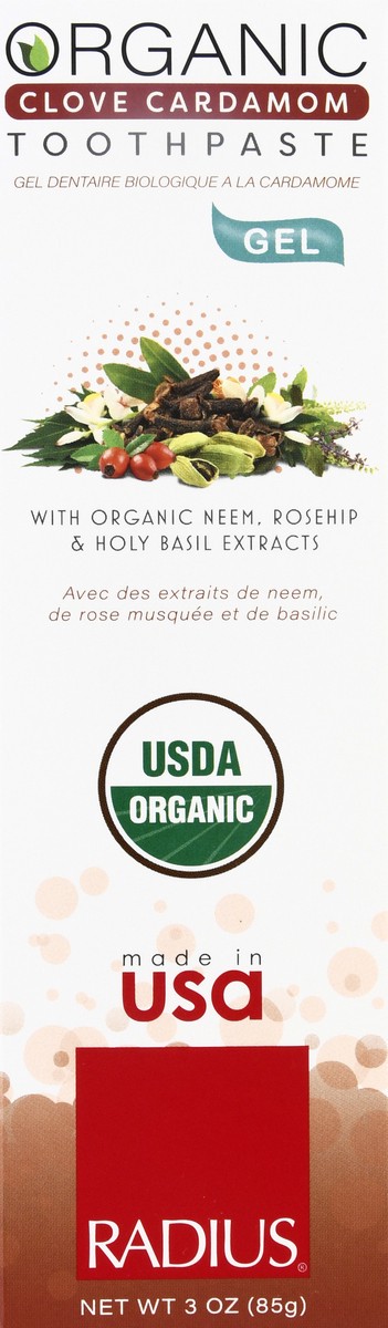 slide 6 of 9, Radius Tthpste,Og,Clove Cardmom, 3 oz