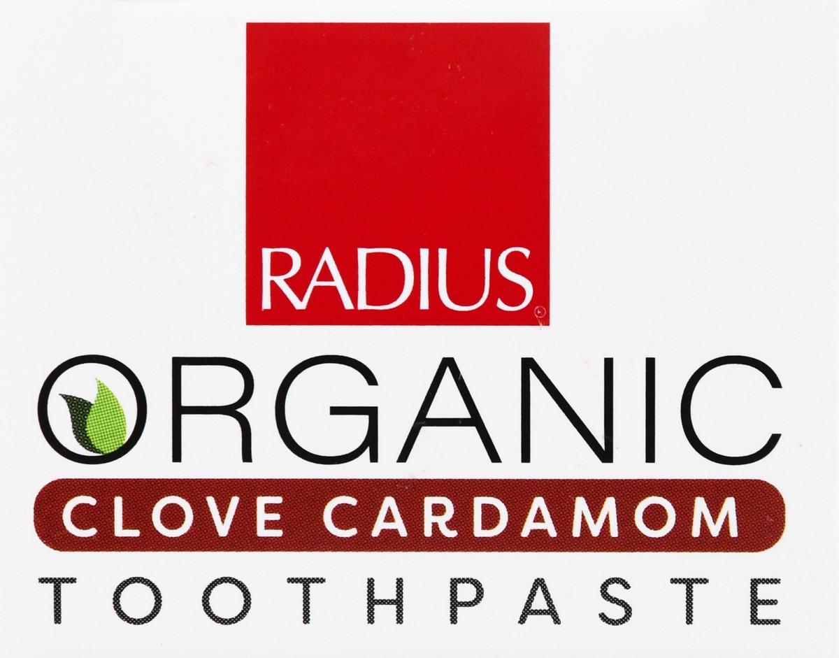 slide 9 of 9, Radius Tthpste,Og,Clove Cardmom, 3 oz