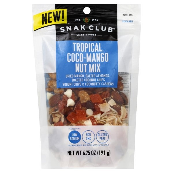 slide 1 of 6, Snak Club Tropical Coco Mango, 6.7 oz