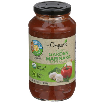 slide 1 of 1, Full Circle Market Garden Marinara Chunky Pasta Sauce, 24 oz