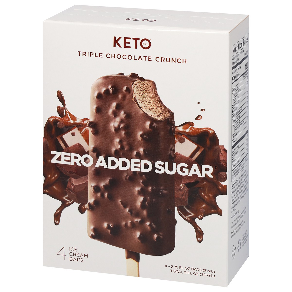 slide 5 of 9, Keto Triple Chocolate Crunch Ice Cream Bars 4 - 2.75 fl oz Bars, 4 ct