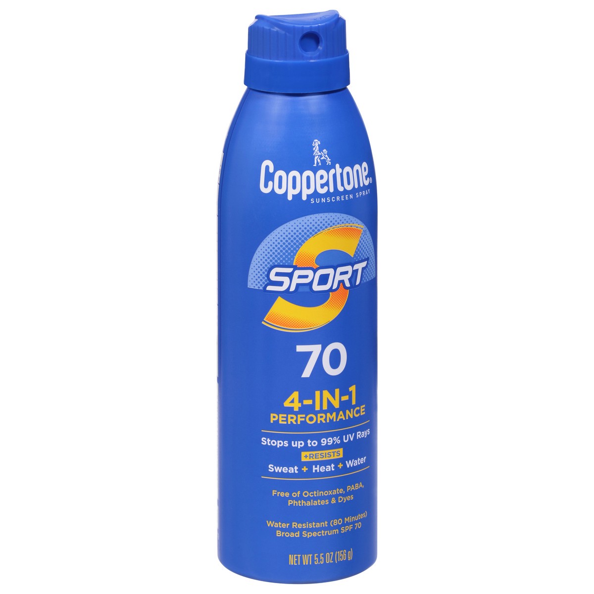slide 7 of 9, Coppertone Sport Broad Spectrum SPF 70 Sunscreen Spray 5.5 oz, 5.5 oz