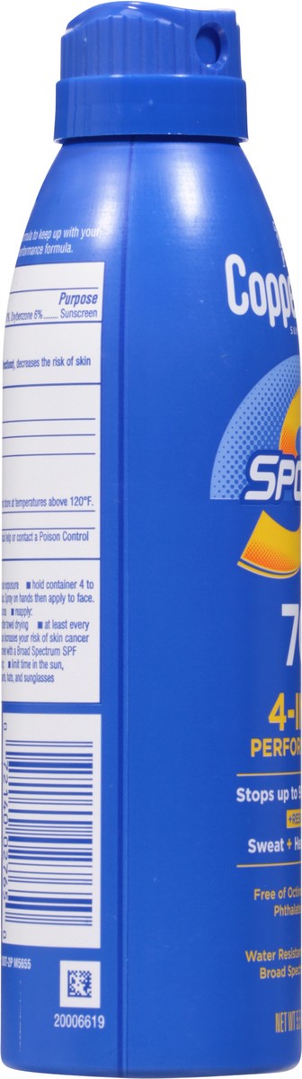 slide 3 of 9, Coppertone Sport Broad Spectrum SPF 70 Sunscreen Spray 5.5 oz, 5.5 oz