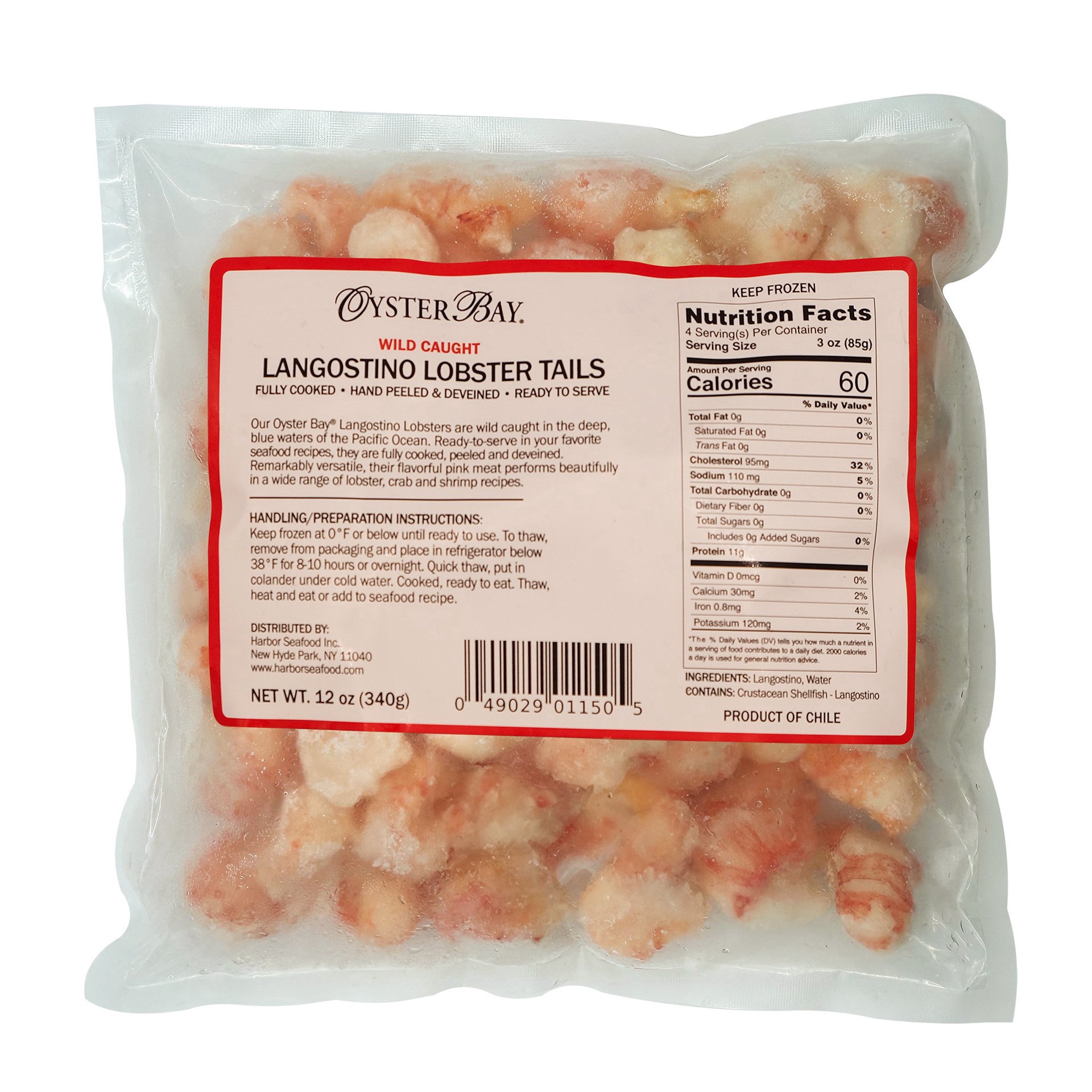 slide 1 of 1, Harbor Seafood Frozen Wild Caught Langostino Lobster Tails, 12 oz