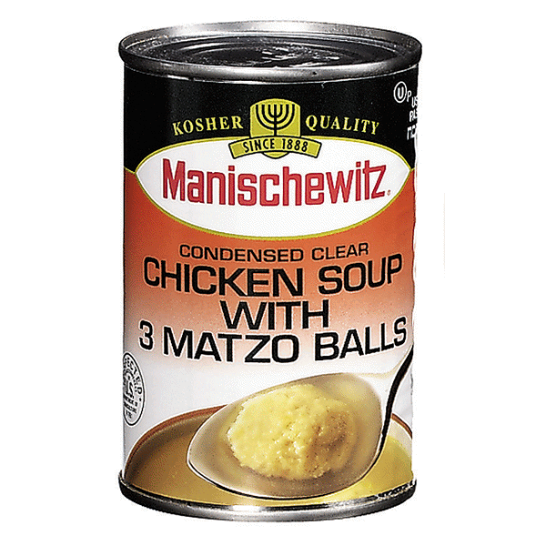 slide 1 of 1, Manischewitz Chicken Soup with 3 Matzo Balls, 10.5 oz