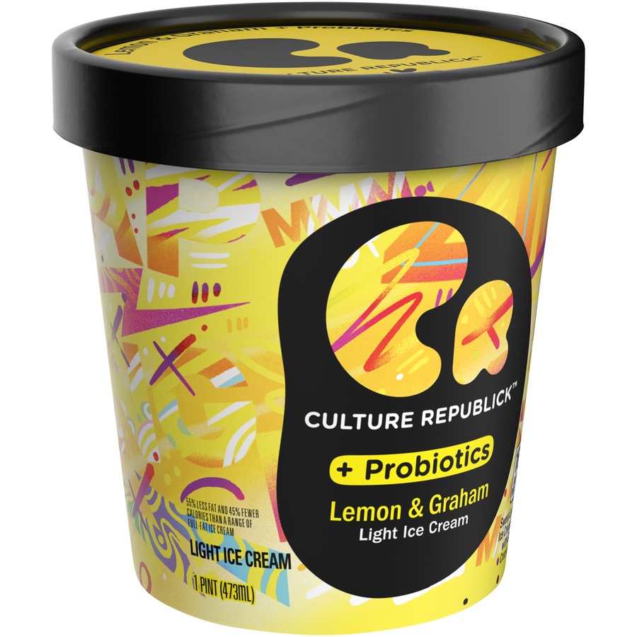 slide 2 of 5, Culture Republick Lemon & Graham Light Ice Cream, 1 pint