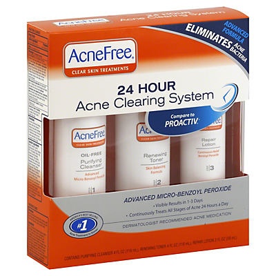 slide 1 of 1, AcneFree 24 Hour Advanced Formula Acne Clearing System, 10 oz