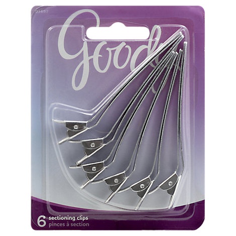 slide 1 of 1, Goody Sectioning Clips Aluminum, 6 ct