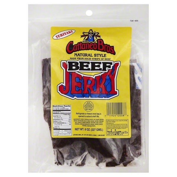 slide 1 of 1, Cattaneo Bros. Beef Jerky 8 oz, 8 oz