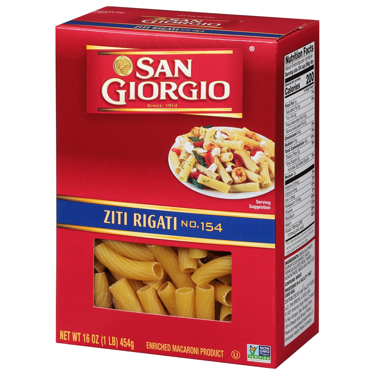 slide 8 of 13, San Giorgio No. 154 Ziti Rigati 16 oz, 16 oz