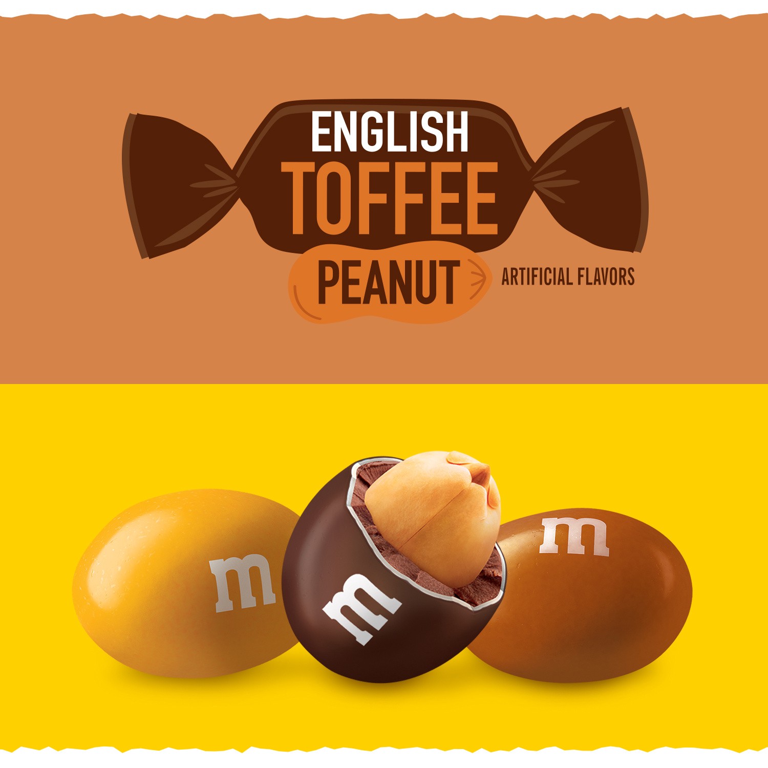 slide 3 of 5, M&M's English Toffee Peanut Chocolate Candy Flavor Vote, 9 Ounce Bag, 9 oz
