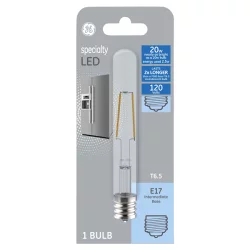 Ge Led 2.5W T6.5 E17 Specialty Clear Bulb, Intermediate Base, 20Weq